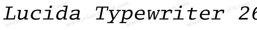 Lucida Typewriter 26字体转换